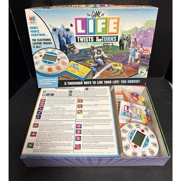The Game of Life Twists & Turns Milton Bradley Board Game 100% Complete Tested - Picture 4 of 16